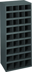 12" Deep Bin - Steel - Cabinet - 36 opening bin - for small part storage - Gray - Eagle Tool & Supply