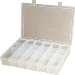 18 COMPARTMENT BOX CLEAR - Eagle Tool & Supply