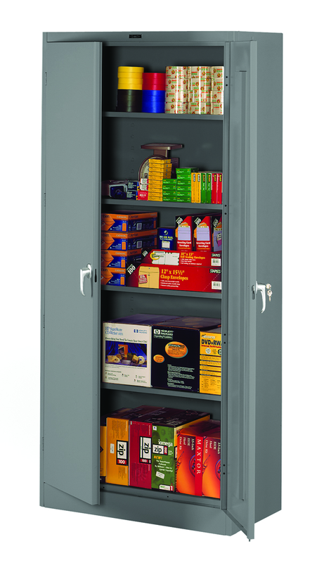 36"W x 24"D x 78"H Storage Cabinet w/4 Adj. Shelves, Levelers, a Lovered Back Panel - Welded Set Up - Eagle Tool & Supply