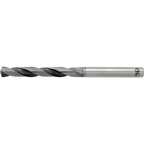 8.2 mm Dia. × 10 mm Shank × 66 mm Flute Length × 128 mm OAL, 5xD, WXL, 2 Flute, Coolant Thru, Solid Carbide Drill - Exact Industrial Supply