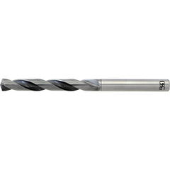 19 mm Dia. × 20 mm Shank × 133 mm Flute Length × 198 mm OAL, 5xD, WXL, 2 Flute, Coolant Thru, Solid Carbide Drill - Exact Industrial Supply