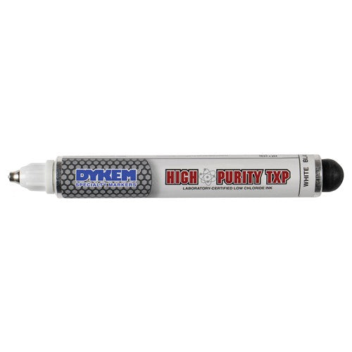 High Purity Marker - Stainless Steel Ball Tip - White - Eagle Tool & Supply