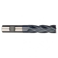 3/8 Dia. x 2-1/2 Overall Length 4-Flute Square End Solid Carbide SE End Mill-Round Shank-Center Cut-AlTiN - Eagle Tool & Supply