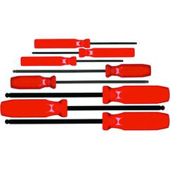 8PC BALL HEX SCREWDRIVER SET IN - Eagle Tool & Supply