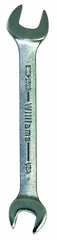 22.0 x 24mm - Chrome Satin Finish Open End Wrench - Eagle Tool & Supply