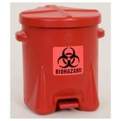 6 GAL POLY BIOHAZ SAFETY WASTE CAN - Eagle Tool & Supply