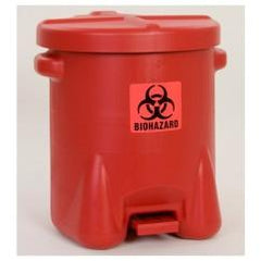14 GAL POLY BIOHAZ SAFETY WASTE CAN - Eagle Tool & Supply