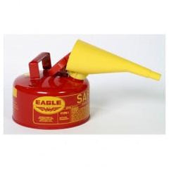 1 GAL TYPE I SAFETY CAN W/FUNNEL - Eagle Tool & Supply