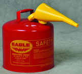 5 GAL TYPE I SAFETY CAN W/FUNNEL - Eagle Tool & Supply