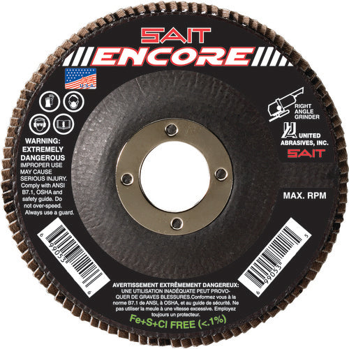 4-1/2 × 7/8 40 GRIT SAIT FLAP WHL - Eagle Tool & Supply