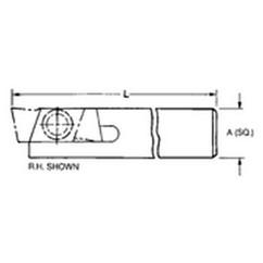 THE738R - 3/8 x 3/8" SH - Mini Groove Toolholder - Eagle Tool & Supply