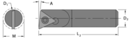 .360" Min - .312" SH - 6" OAL - Carbide Shank Boring Bar - Eagle Tool & Supply