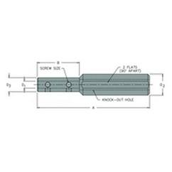 BBS-187/1000 - 3/16" Sleeve - 1" Shank - Steel Boring Bar Sleeve - Eagle Tool & Supply