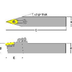 MVVNN12-3B - 3/4 x 3/4" SH Neutral - Turning Toolholder - Eagle Tool & Supply