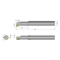 S10S-SCLPR-3 Right Hand 5/8 Shank Indexable Boring Bar - Eagle Tool & Supply