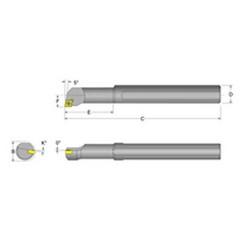 S08R-SCLPR-2 Right Hand 1/2 Shank Indexable Boring Bar - Eagle Tool & Supply