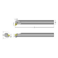 S40V-MDUNL-5 Left Hand 2-1/2 Shank Indexable Boring Bar - Eagle Tool & Supply