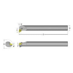 S20U-MDUNL-4 Left Hand 1-1/4 Shank Indexable Boring Bar - Eagle Tool & Supply