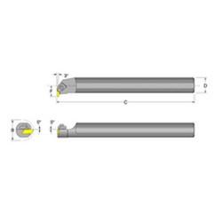 S16T-NER-3 1"' SH; 12" OAL; RH- DorNotch Indexable Threading Boring Bar - Eagle Tool & Supply