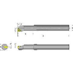 S08M-STUCR-2 Right Hand 1/2 Shank Indexable Boring Bar - Eagle Tool & Supply