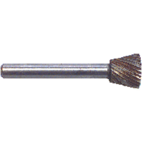 1/4 × 1/2 × 1/4″ SH Inverted Cone Shape - HSS - Burr - Eagle Tool & Supply