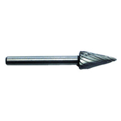 1/4 × 1/2 × 1/8″ SH Cone Shape - HSS - Burr - Eagle Tool & Supply