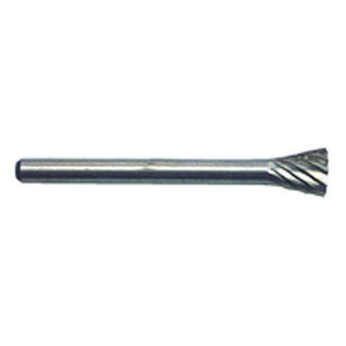 1/4 × 1/4 × 1/8″ SH Inverted Cone Shape - HSS - Burr - Eagle Tool & Supply