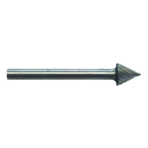 1/4 × 1/4 × 1/8″ SH Cone Shape - HSS - Burr - Eagle Tool & Supply