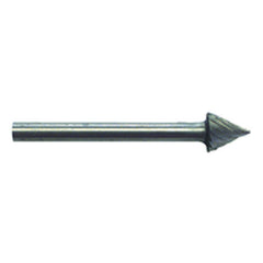 1/4 × 1/4 × 1/8″ SH Cone Shape - HSS - Burr - Eagle Tool & Supply
