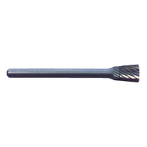 R23 1/4 × 1/4 × 1/8″ SH - Sgl Cut Invert Cone - CBD - Burr - Eagle Tool & Supply