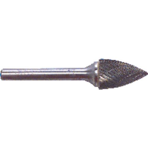 SH53D 3/16 × 3/8 × 1/8″ SH Dbl Cut Flame Shape - CBD - Burr - Eagle Tool & Supply