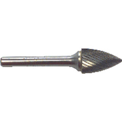 SH41L2 1/8 × 1/4 × 1/8″ SH Sgl Cut Flame Shape - CBD - Burr - Eagle Tool & Supply