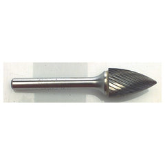 1/8 EdgeHog Tree Shape Pointed End Miniature Carbide Bur SG-42 Standard - Eagle Tool & Supply