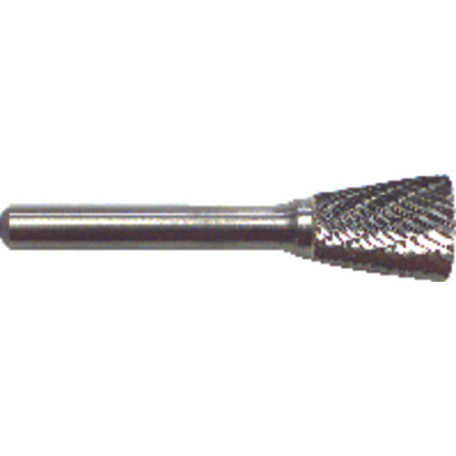 SN53D 3/16 × 1/4 × 1/8″ SH Dbl Cut Invert Cone Shape - CBD - Burr - Eagle Tool & Supply