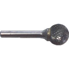 1/4 EdgeHog Spherical Carbide Bur SD-1 Standard Alt Diamond (Double) - Eagle Tool & Supply