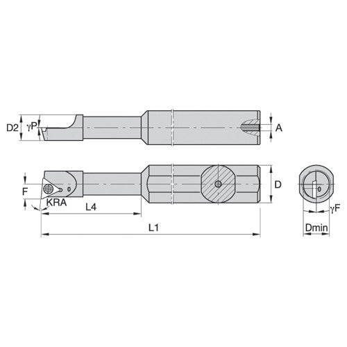 FSBI20350015R WG STEEL BORING BAR STEPPED - Exact Industrial Supply