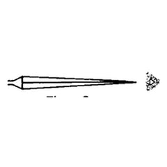 ‎Quality Import Diamond Needle File - 3″ Diamond Length-5-1/2″ Overal Length-150 Grit-3 Square - Eagle Tool & Supply