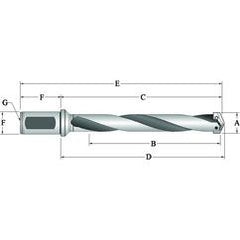 250Y0H-20FM Flanged T-A® Spade Blade Holder - Helical Flute- Series Y - Eagle Tool & Supply