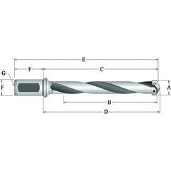 240Z0H-20FM Flanged T-A® Spade Blade Holder - Helical Flute- Series Z - Eagle Tool & Supply