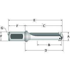 22040S-150F Spade Blade Holder - Straight Flute- Series 4 - Eagle Tool & Supply