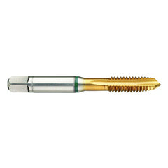 ‎1/4-20 3FL 2B Cobalt Spiral Point Plug Green Ring Tap-TiN - Eagle Tool & Supply