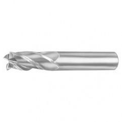 7mm Dia. x 63mm Overall Length 4-Flute Square End Solid Carbide SE End Mill-Round Shank-Center Cut-Uncoated - Eagle Tool & Supply