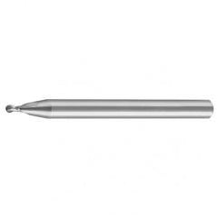 .8mm Dia. - 38mm OAL - AlTiN-CBD - 30°-Center Cut-Mini Ball Nose HP EM - 2 FL - Eagle Tool & Supply
