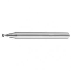 .6mm Dia. - 38mm OAL - AlTiN-CBD - 30°-Center Cut-Mini Ball Nose HP EM - 2 FL - Eagle Tool & Supply