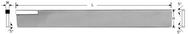 3/16 x 11/16 x 5" - LH Brazed Hard Steel - Cut-Off Blade - Eagle Tool & Supply