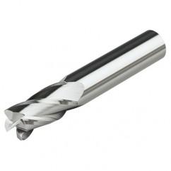 3/8 Dia. x 2-1/2 Overall Length 2-Flute .010 C/R Solid Carbide SE End Mill-Round Shank-Center Cut-AlTiN - Eagle Tool & Supply