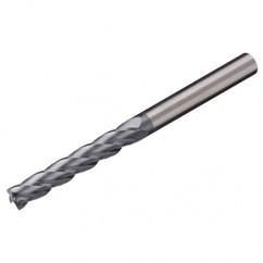 6mm Dia. x 75mm Overall Length 3-Flute Square End Solid Carbide SE End Mill-Round Shank-Center Cut-AlTiN - Eagle Tool & Supply