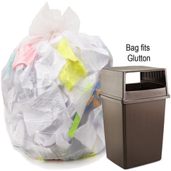.9 mil, Natural, 43″ × 47″- Case of 100, Revolution Bag Hercules Recycled Low Density Can liners Glutton, - Eagle Tool & Supply