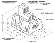 2 Pc. Boring Mill Jaws - #HR-BM-14-6-TJ For 14" Chucks - Eagle Tool & Supply