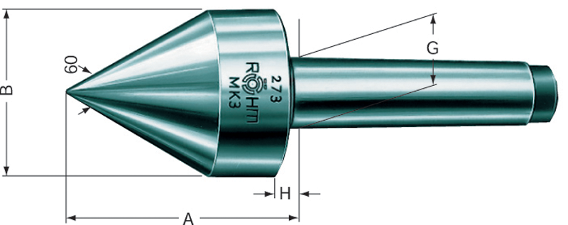 5MT HD 60° Pipe Nose - Live Center - Eagle Tool & Supply